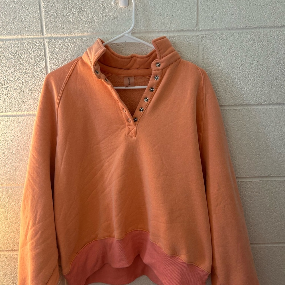 Altar'd State Peach Snap Pullover Hoodie